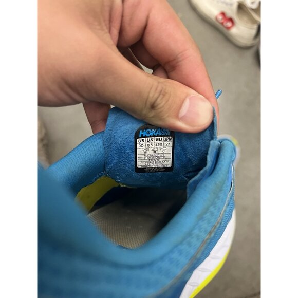 Hoka One One Men's Carbon Blue Running 1113526 dbctr Men size 9 used no box - Picture 6 of 6